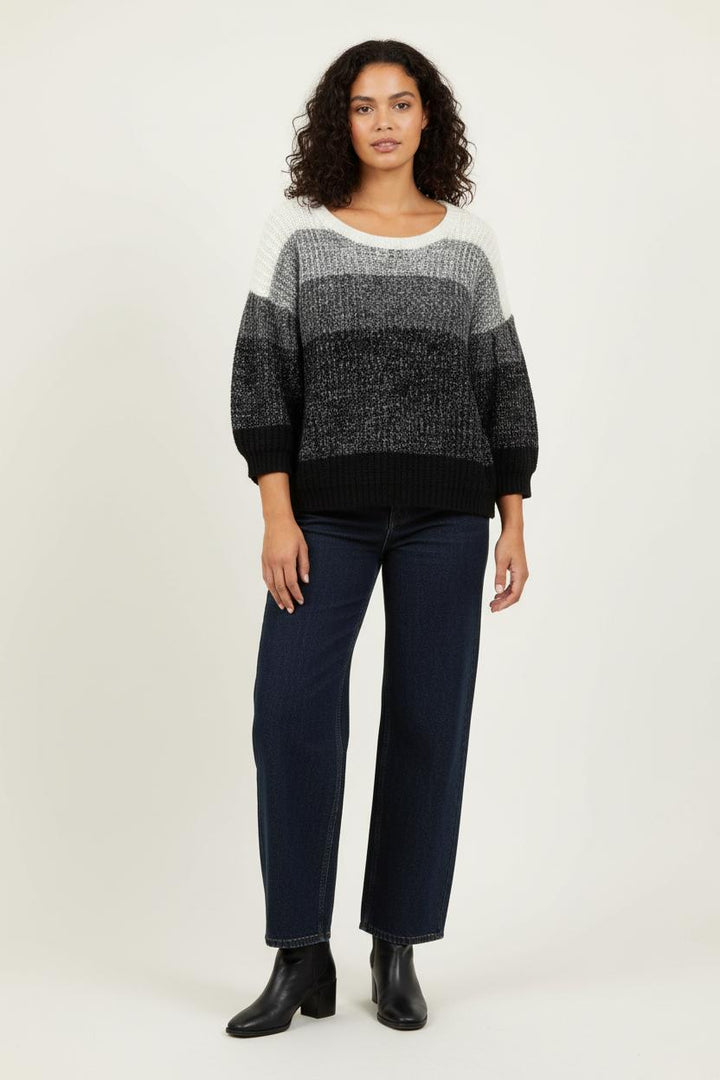 Pull Noir et Blanc - Taille S/36 de la marque Sud express | PARAD97368 - Vendu par Paradigme - Image 1