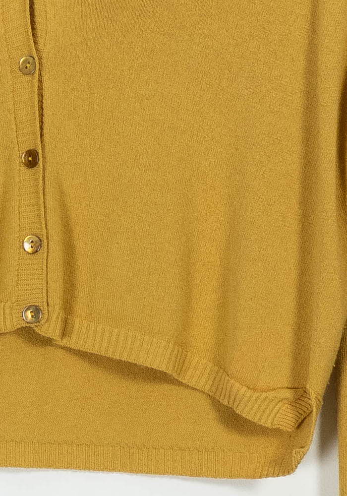 Cardigan Jaune - Taille XS/34 de la marque La Fée Maraboutée | PARAD97379 - Vendu par Paradigme - Image 3