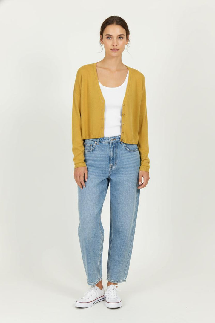 Cardigan Jaune - Taille XS/34 de la marque La Fée Maraboutée | PARAD97379 - Vendu par Paradigme - Image 1