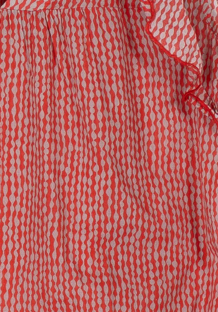 Blouse Rouge et Blanche - Taille XS/34 de la marque Sud express | PARAD97385 - Vendu par Paradigme - Image 3