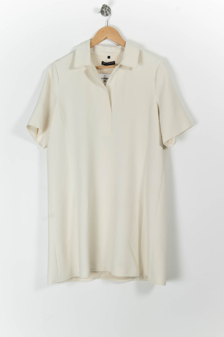 Robe Polo Blanche - Taille L/40 de la marque Tara Jarmon | PARAD97401 - Vendu par Paradigme - Image 2