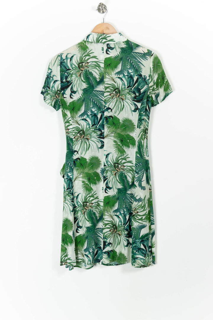 Robe Chemisier Verte et Blanche - Taille L/40 de la marque Tara Jarmon | PARAD97407 - Vendu par Paradigme - Image 4