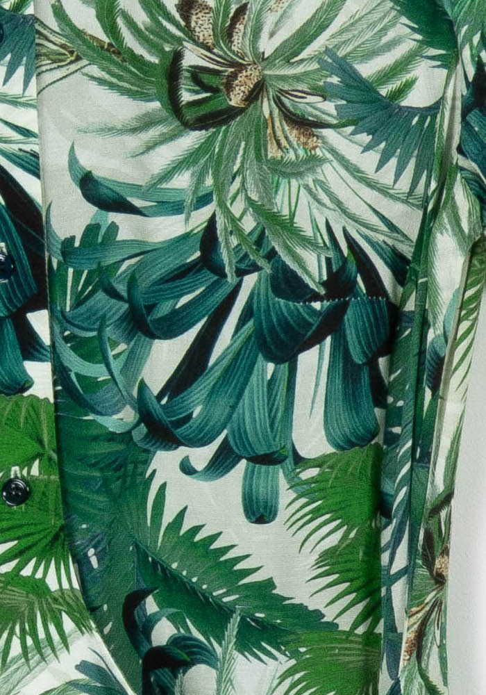 Robe Chemisier Verte et Blanche - Taille L/40 de la marque Tara Jarmon | PARAD97407 - Vendu par Paradigme - Image 3