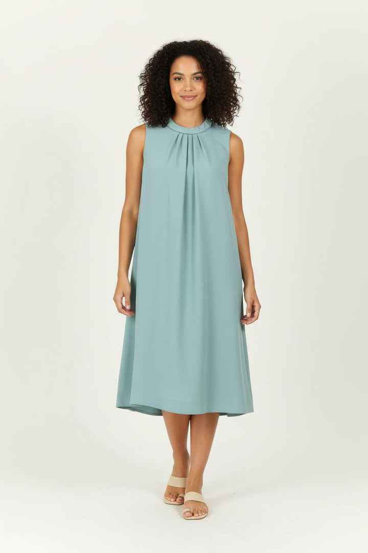 Robe Sans Manches Verte - Taille L/40 de la marque Caroll | PARAD97409 - Vendu par Paradigme - Image 1