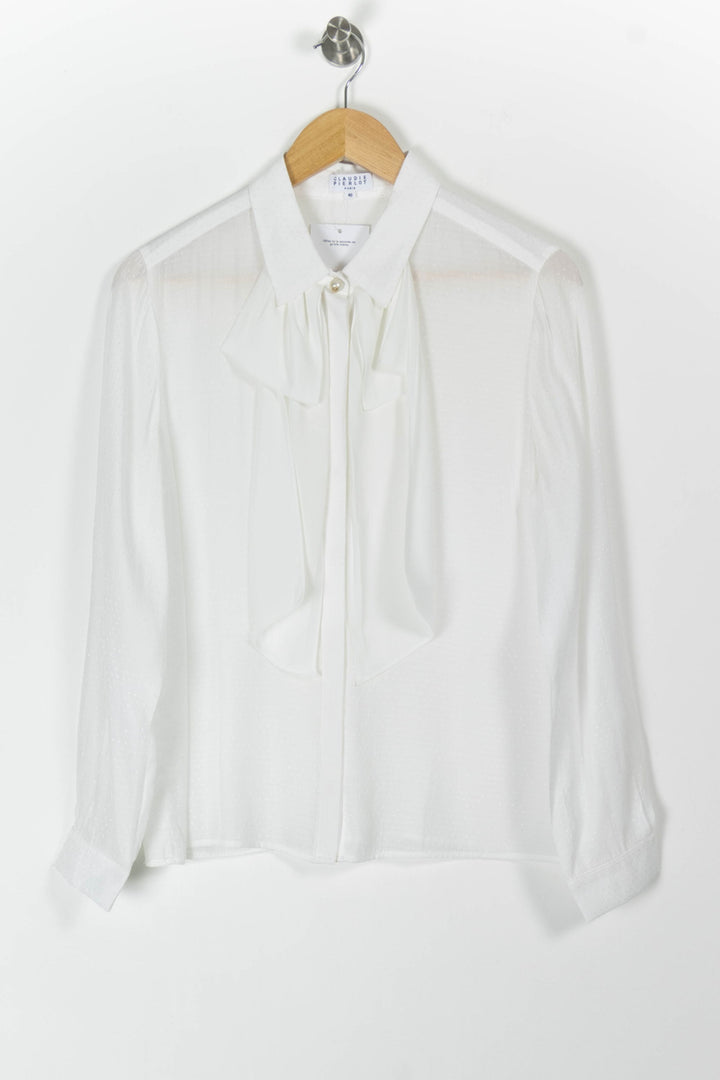 Blouse Blanche - Taille L/40 de la marque Claudie Pierlot | PARAD97411 - Vendu par Paradigme - Image 2