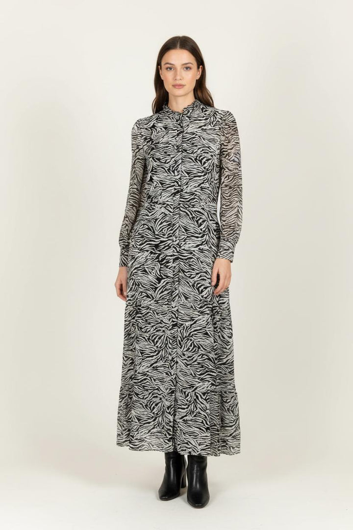 Robe Longue Noire et Blanche - Taille XS/34 de la marque Bérénice | PARAD97426 - Vendu par Paradigme - Image 1