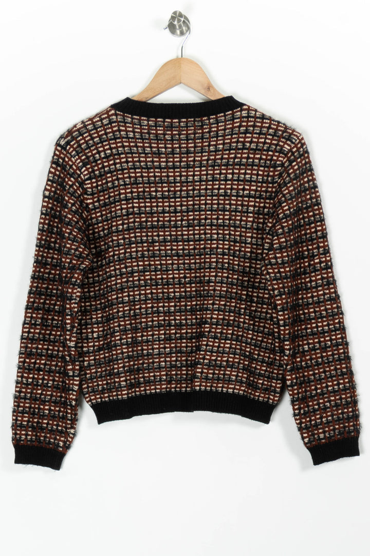 Pull Marron et Noir - Taille M/38 de la marque La Fée Maraboutée | PARAD97435 - Vendu par Paradigme - Image 4