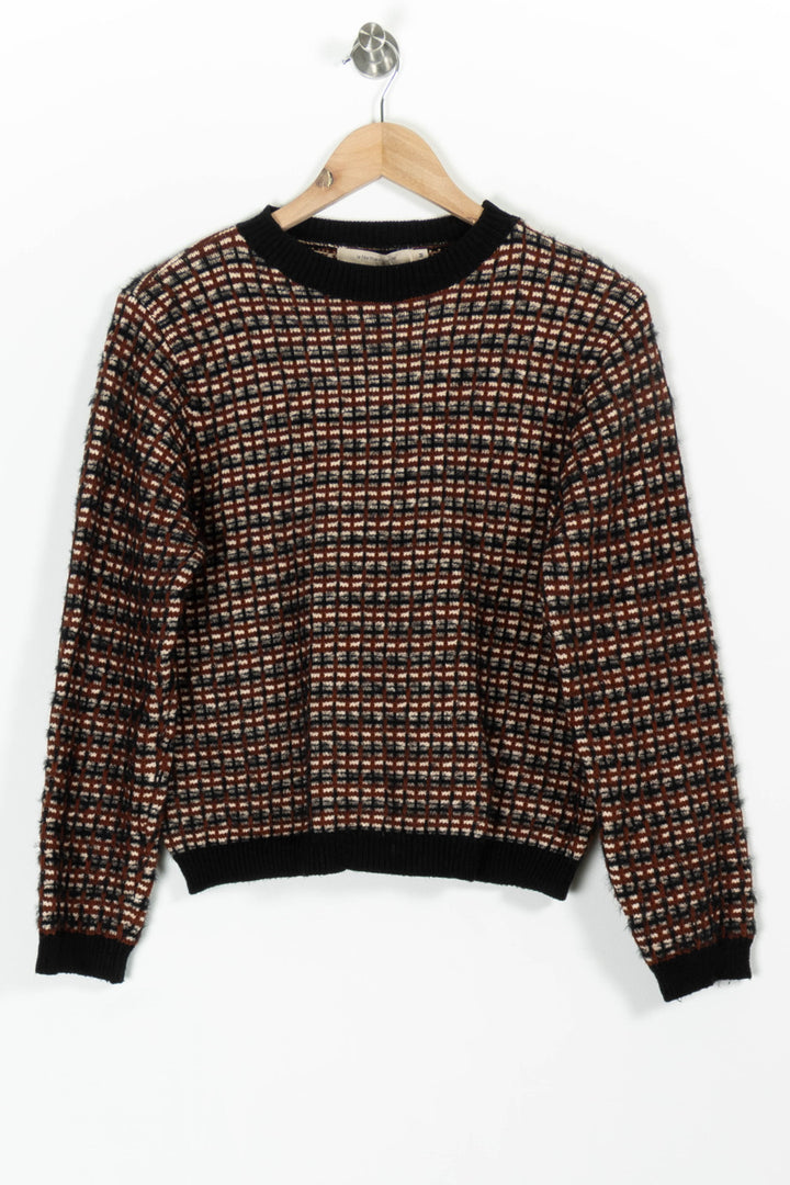 Pull Marron et Noir - Taille M/38 de la marque La Fée Maraboutée | PARAD97435 - Vendu par Paradigme - Image 2