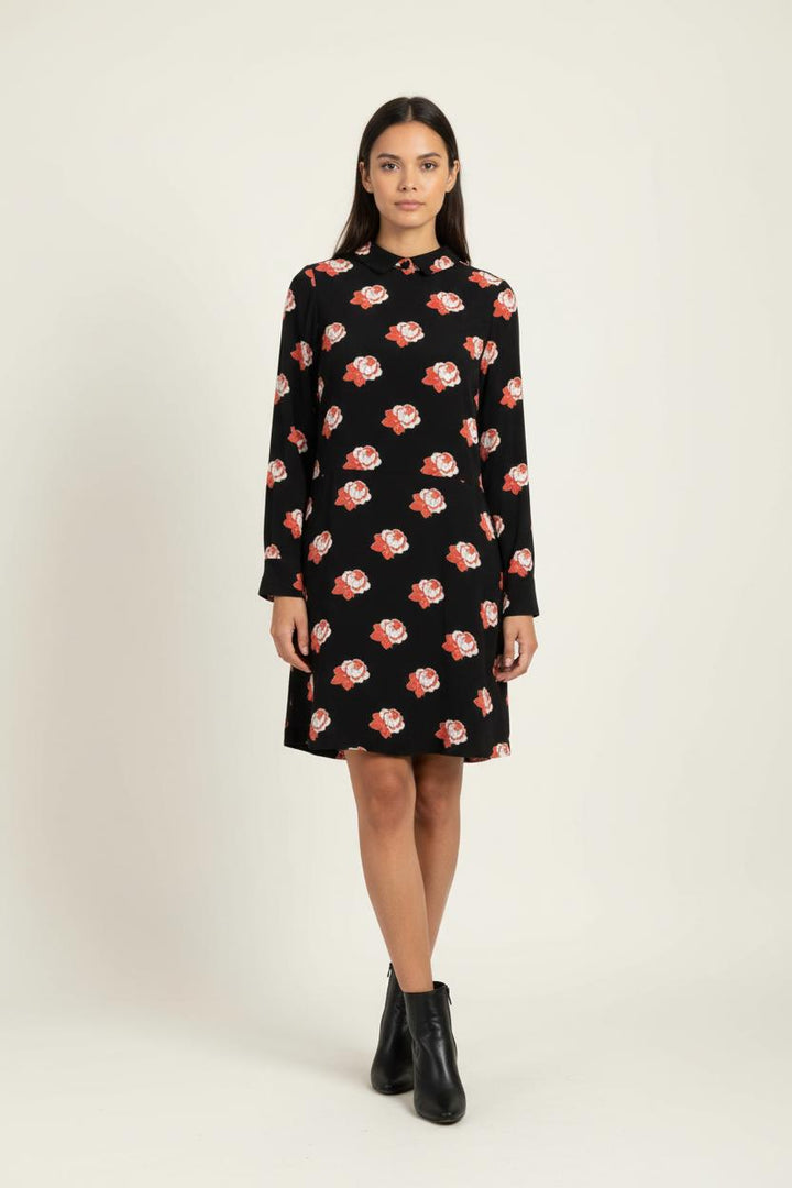 Robe Patineuse Noire et Rouge - Taille S/36 de la marque Ganni | PARAD97438 - Vendu par Paradigme - Image 1