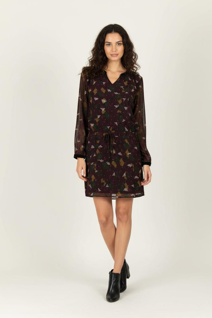 Robe Courte Bordeaux et Kaki - Taille M/38 de la marque One Step | PARAD97439 - Vendu par Paradigme - Image 1