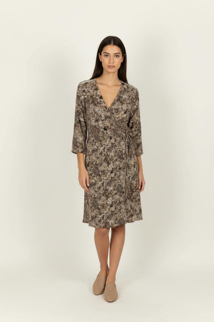 Robe portefeuille marron - Taille M/38 de la marque One Step | PARAD97443 - Vendu par Paradigme - Image 1