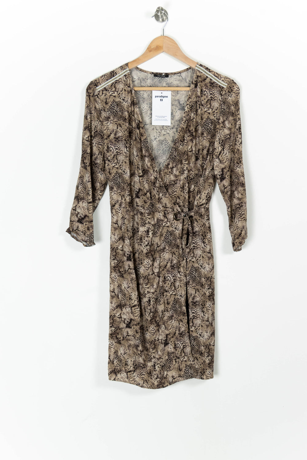 Robe portefeuille marron - Taille M/38 de la marque One Step | PARAD97443 - Vendu par Paradigme - Image 2