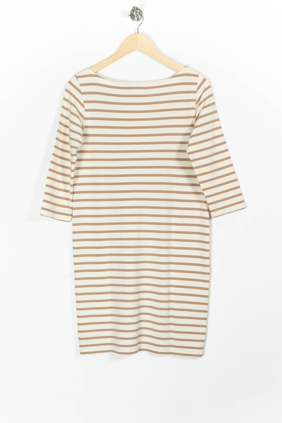 Robe Rayée Beige et Blanche - Taille M/38 de la marque Ganni | PARAD97449 - Vendu par Paradigme - Image 4