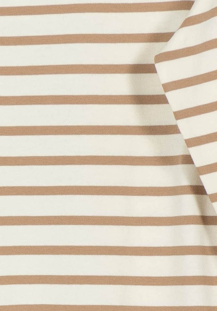 Robe Rayée Beige et Blanche - Taille M/38 de la marque Ganni | PARAD97449 - Vendu par Paradigme - Image 3