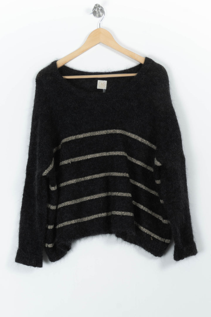 Pull Noir et Beige - Taille M/38 de la marque Des petits hauts | PARAD97455 - Vendu par Paradigme - Image 2