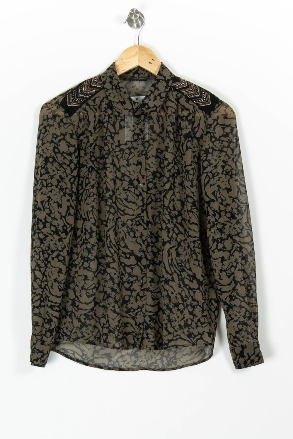 Chemise Kaki et Noire - Taille S/36 de la marque IKKS | PARAD97459 - Vendu par Paradigme - Image 2