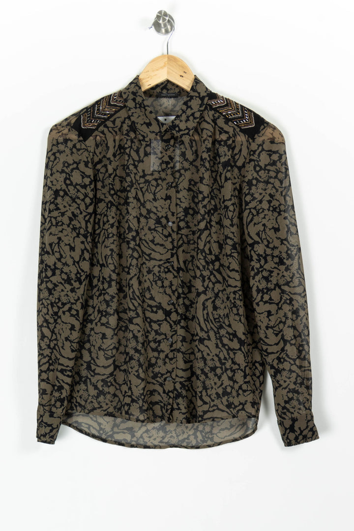 Chemise Kaki et Noire - Taille S/36 de la marque IKKS | PARAD97459 - Vendu par Paradigme - Image 2