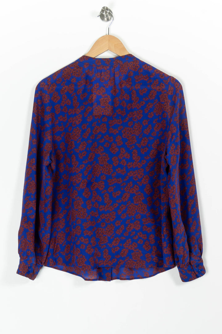 Blouse Bleue et Marron - Taille L/40 de la marque Gerard Darel | PARAD97462 - Vendu par Paradigme - Image 4