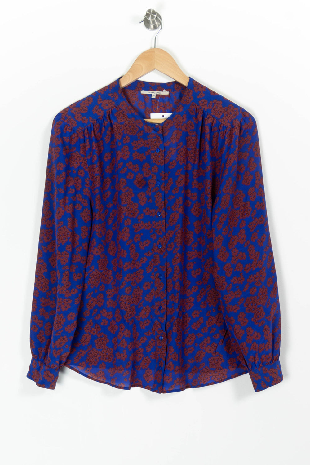 Blouse Bleue et Marron - Taille L/40 de la marque Gerard Darel | PARAD97462 - Vendu par Paradigme - Image 2