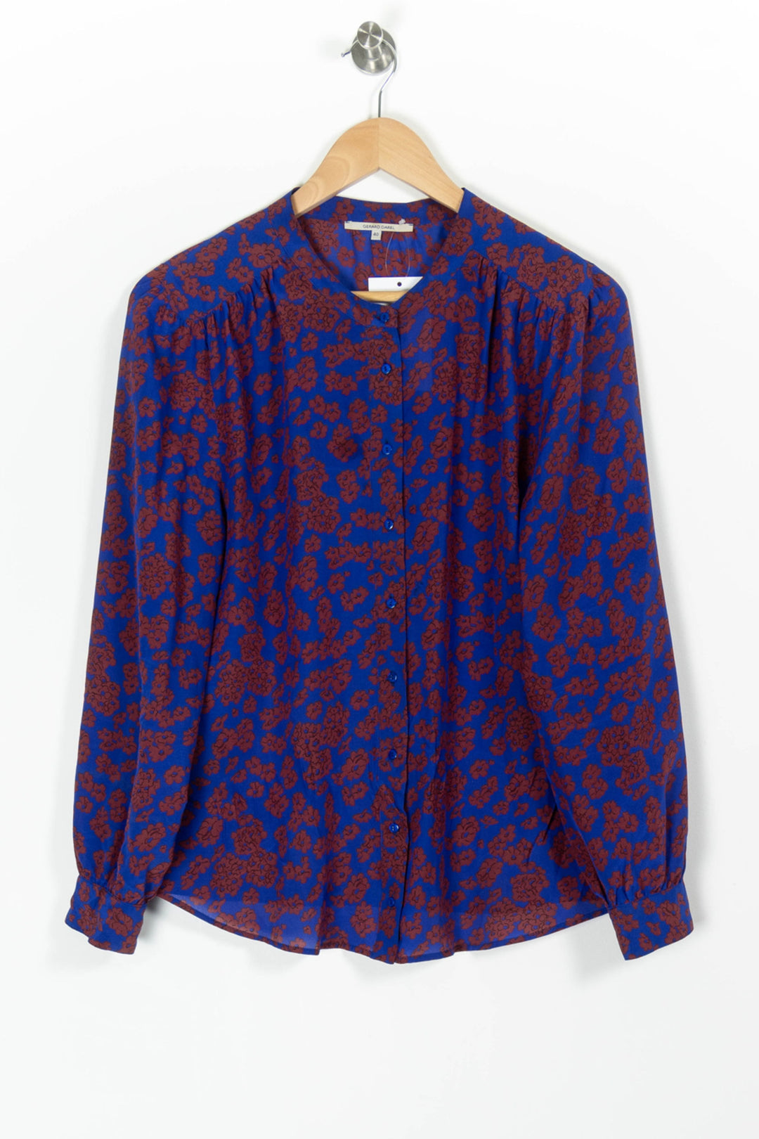Blouse Bleue et Marron - Taille L/40 de la marque Gerard Darel | PARAD97462 - Vendu par Paradigme - Image 2