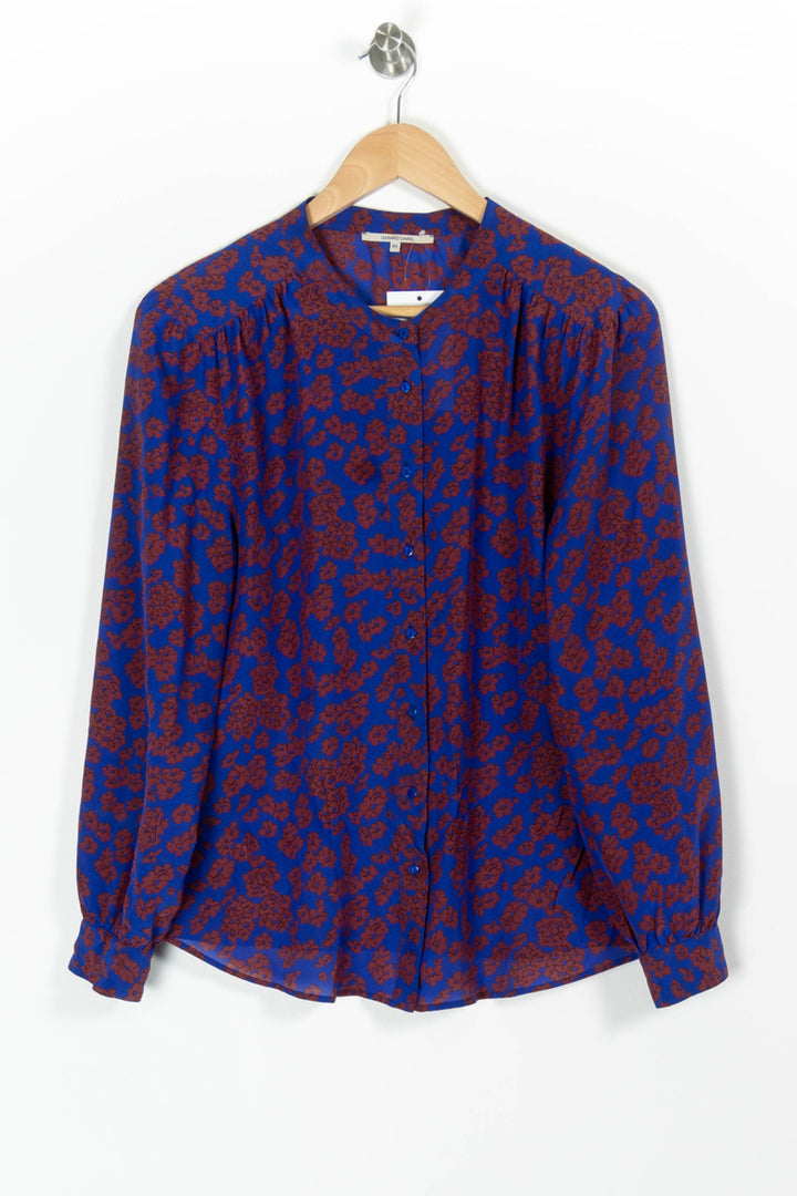 Blouse Bleue et Marron - Taille L/40 de la marque Gerard Darel | PARAD97462 - Vendu par Paradigme - Image 2