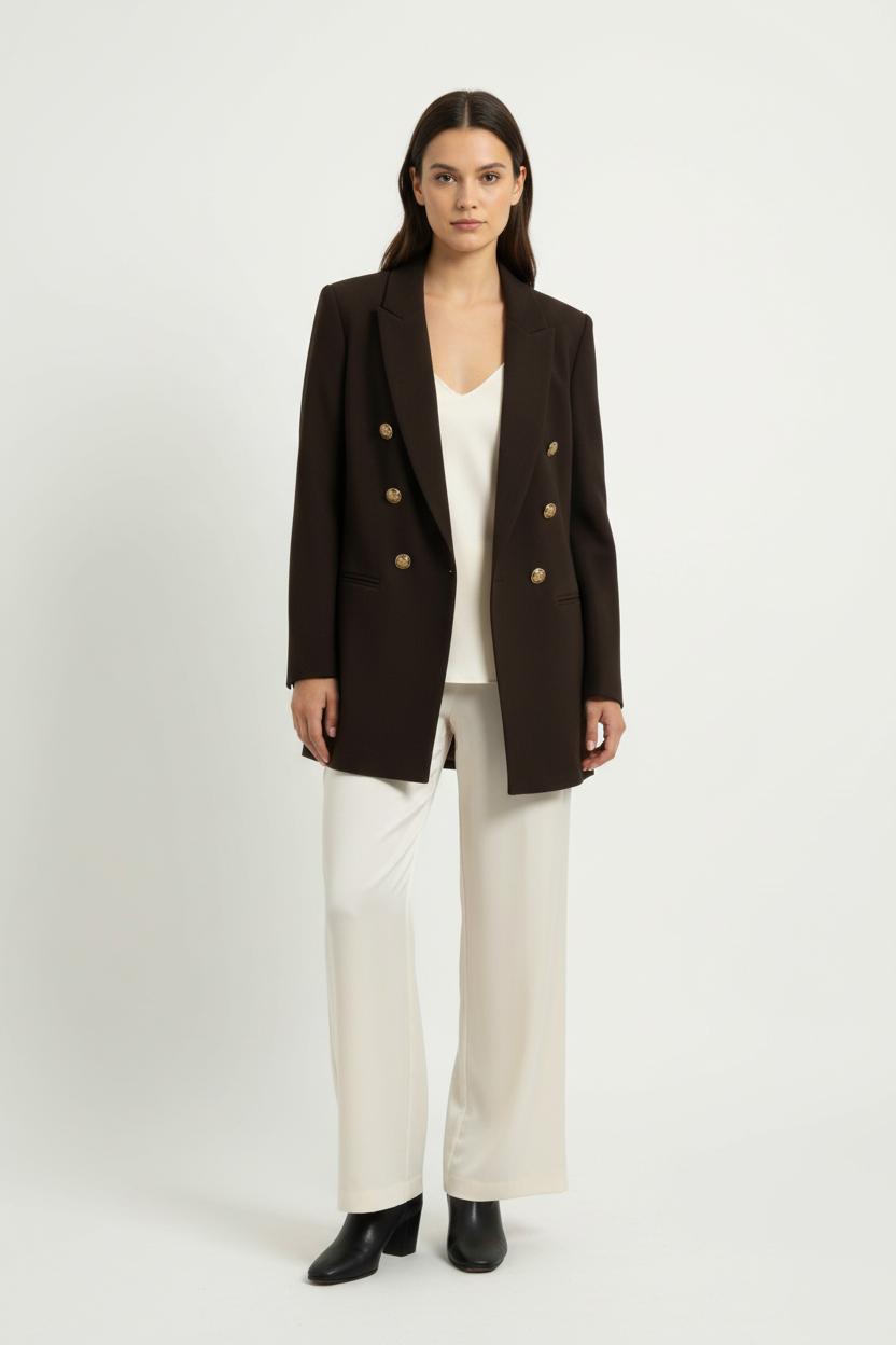 Blazer Long Marron - Taille S/36 de la marque Weill | PARAD97464 - Vendu par Paradigme - Image 1