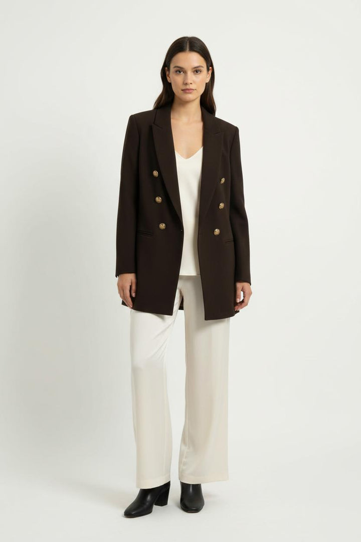 Blazer Long Marron - Taille S/36 de la marque Weill | PARAD97464 - Vendu par Paradigme - Image 1