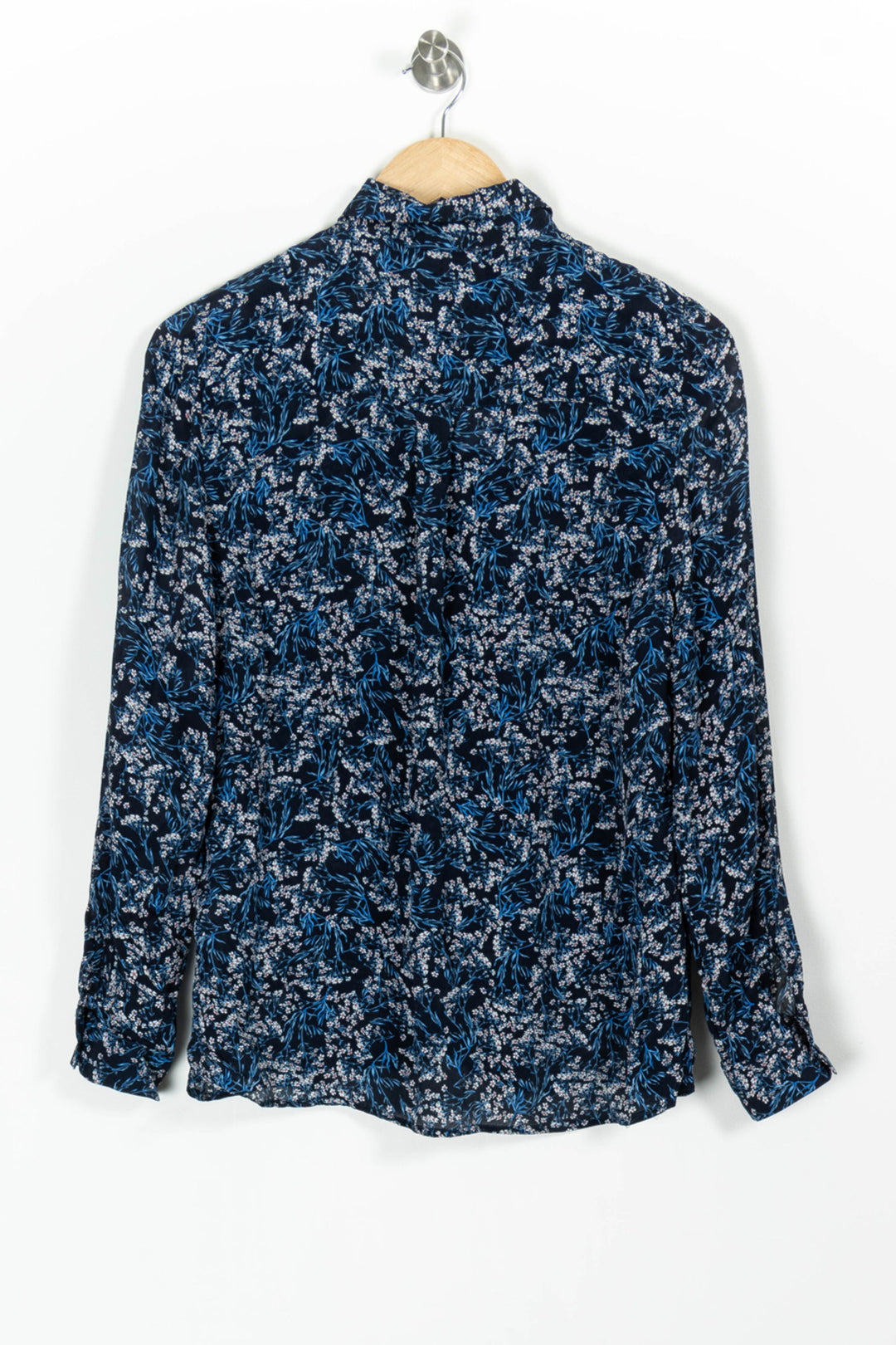 Chemise Fleurie Bleue et Blanche - Taille M/38 de la marque Caroll | PARAD97468 - Vendu par Paradigme - Image 4