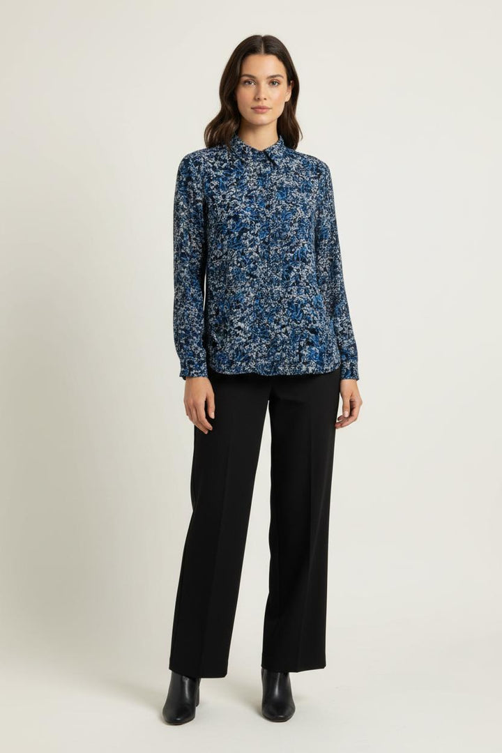Chemise Fleurie Bleue et Blanche - Taille M/38 de la marque Caroll | PARAD97468 - Vendu par Paradigme - Image 1