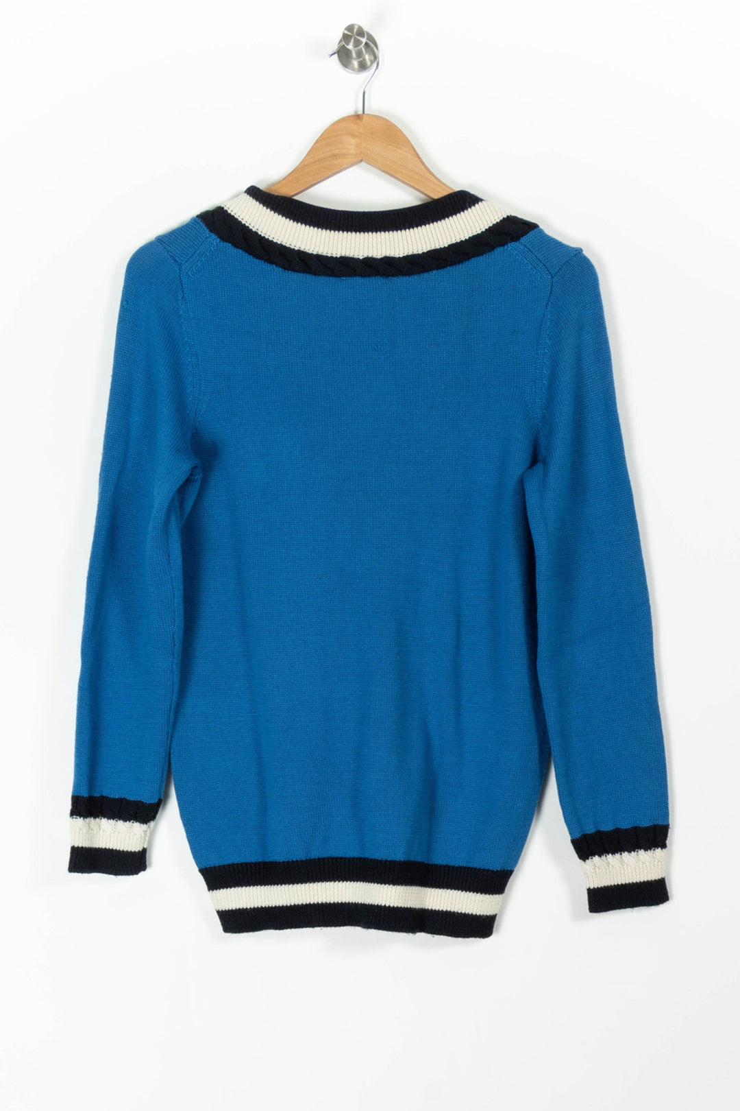 Pull Bleu Noir et Blanc - Taille M/38 de la marque Claudie Pierlot | PARAD97477 - Vendu par Paradigme - Image 4