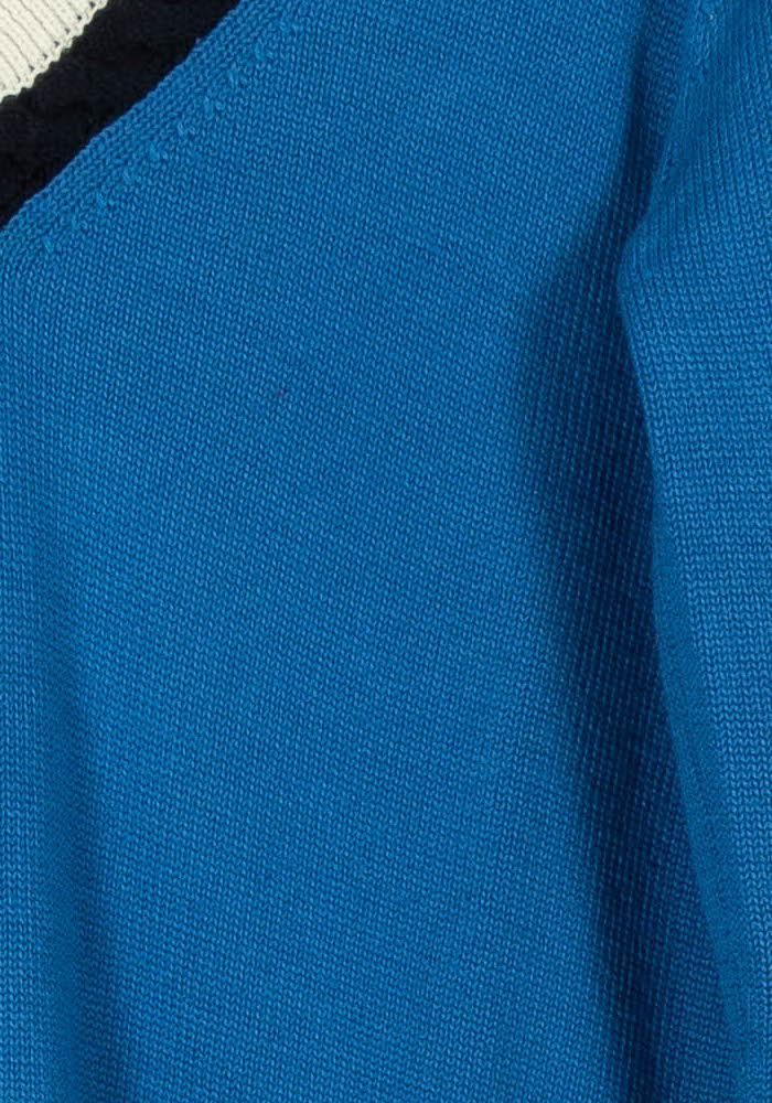 Pull Bleu Noir et Blanc - Taille M/38 de la marque Claudie Pierlot | PARAD97477 - Vendu par Paradigme - Image 3