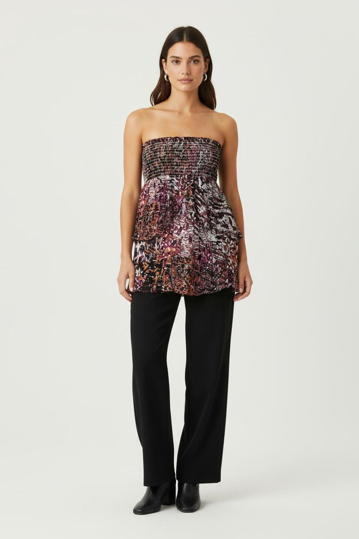 Jupe Volantée Violette et Noire - Taille S/36 de la marque Suncoo | PARAD97481 - Vendu par Paradigme - Image 1