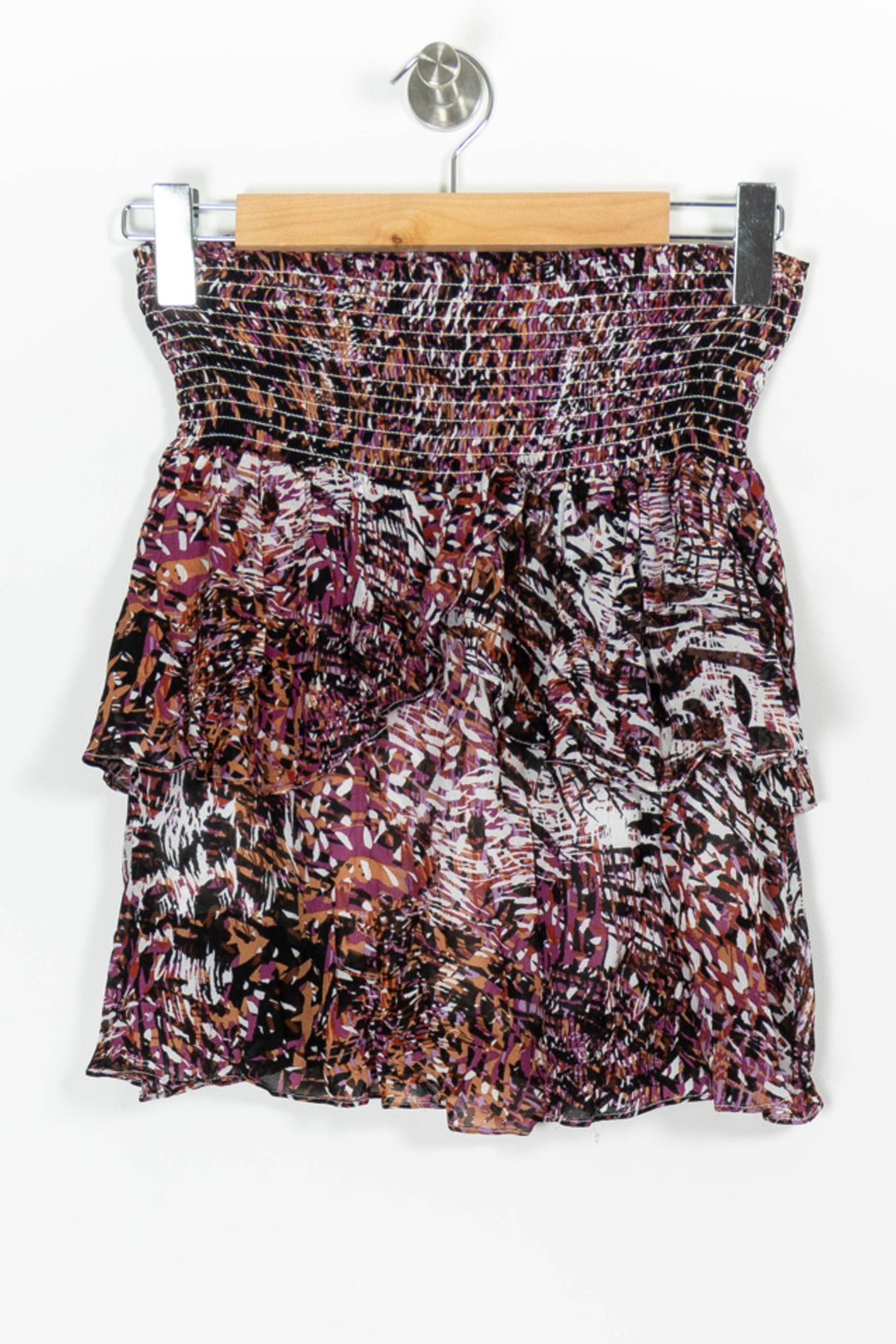Jupe Volantée Violette et Noire - Taille S/36 de la marque Suncoo | PARAD97481 - Vendu par Paradigme - Image 2