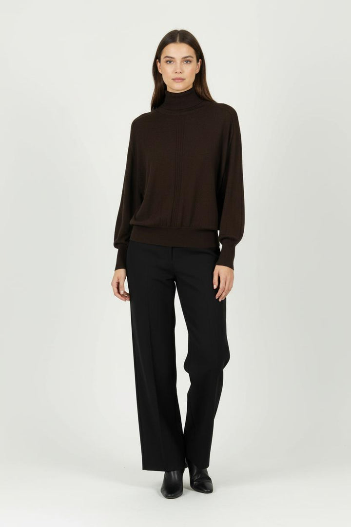 Pull Col Cheminée Marron - Taille S/36 de la marque Soeur | PARAD97482 - Vendu par Paradigme - Image 1