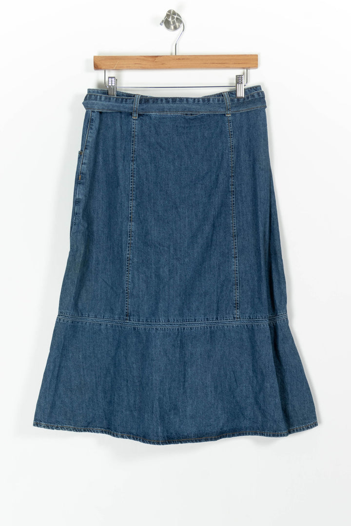 Jupe Midi Bleue - Taille XL/42 de la marque Caroll | PARAD97487 - Vendu par Paradigme - Image 4
