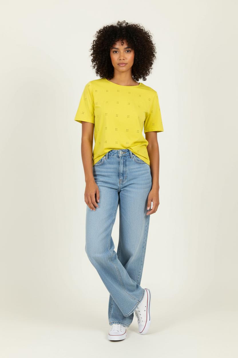 Tee-shirt Jaune - Taille L/40 de la marque Kookai | PARAD97488 - Vendu par Paradigme - Image 1
