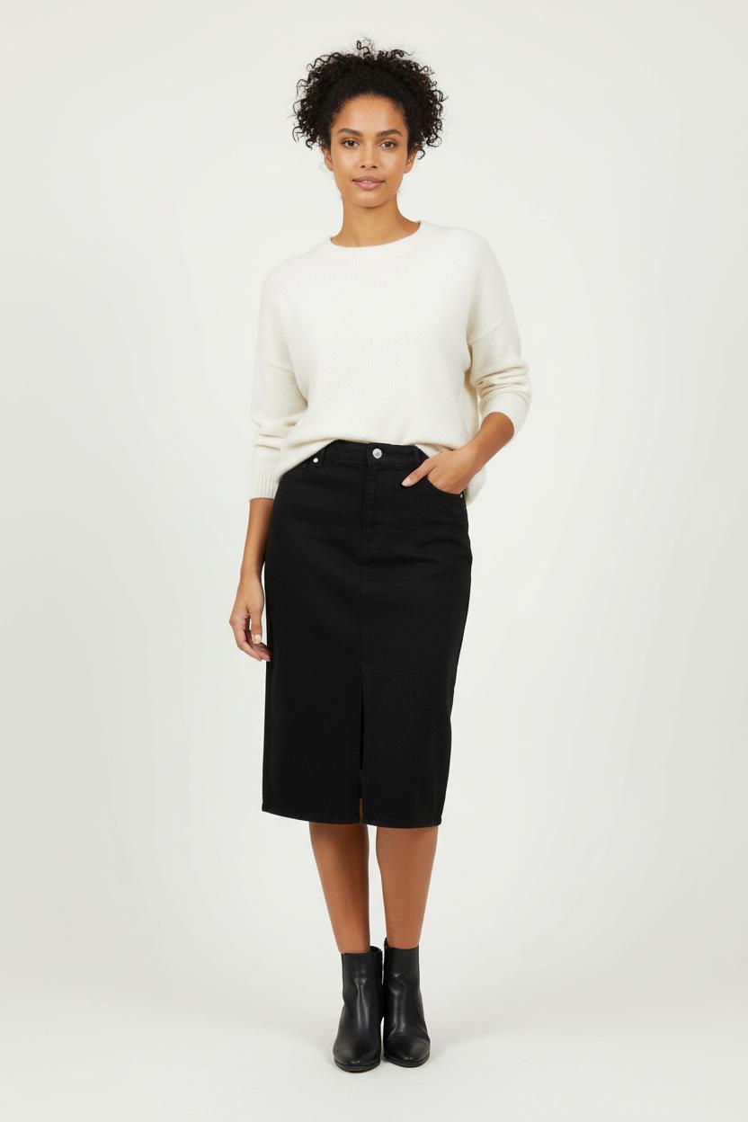 Jupe Crayon Noire - Taille L/40 de la marque ba&sh | PARAD97490 - Vendu par Paradigme - Image 1