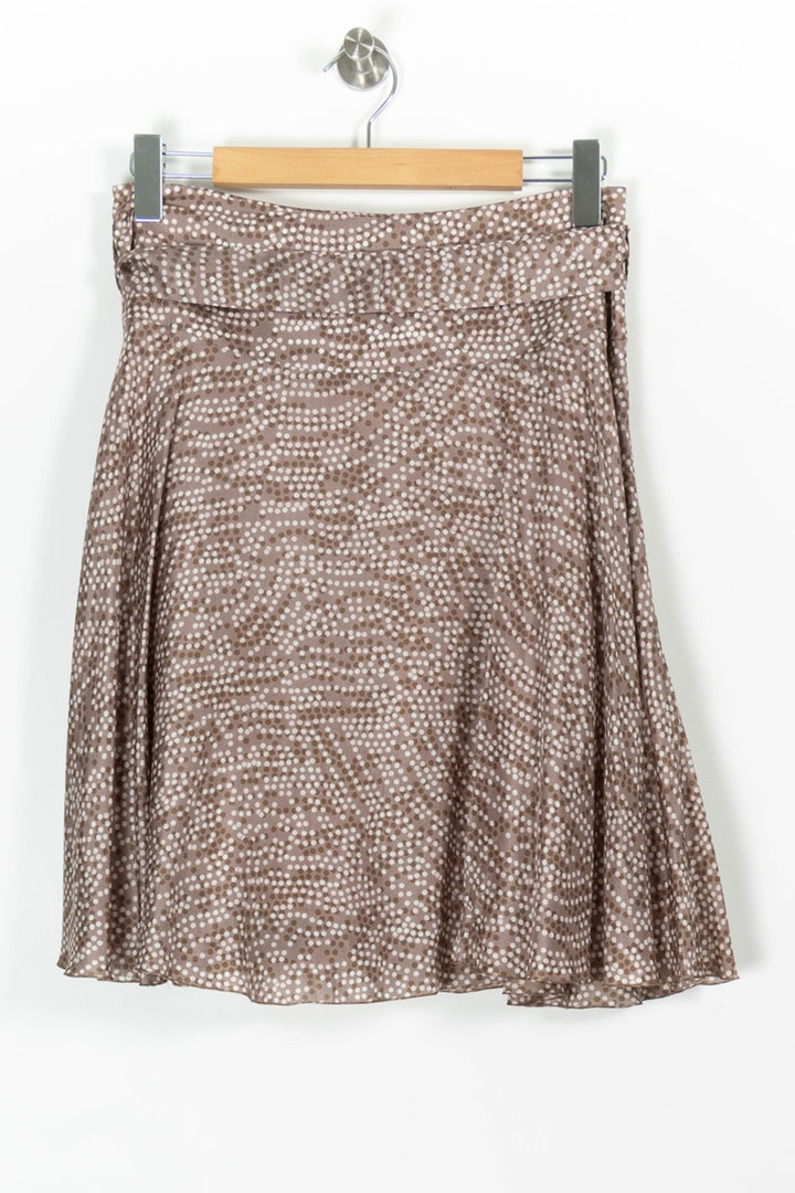 Jupe Mi-longue Marron et Blanche - Taille XXL/44 de la marque Caroll | PARAD97523 - Vendu par Paradigme - Image 4