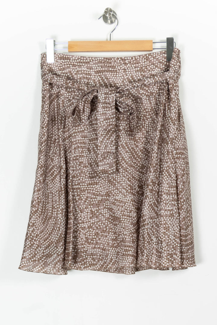 Jupe Mi-longue Marron et Blanche - Taille XXL/44 de la marque Caroll | PARAD97523 - Vendu par Paradigme - Image 2