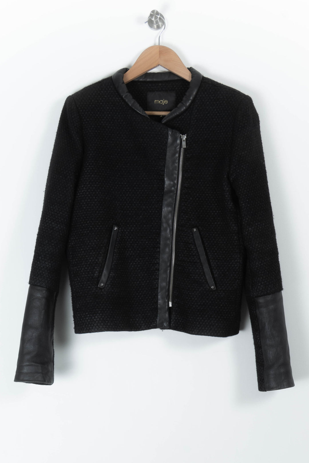 Blouson Noir - Taille M/38 de la marque Maje | PARAD97529 - Vendu par Paradigme - Image 2