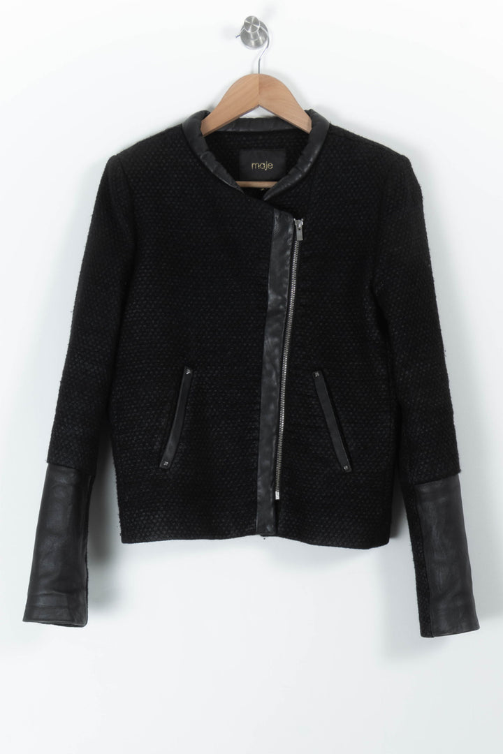 Blouson Noir - Taille M/38 de la marque Maje | PARAD97529 - Vendu par Paradigme - Image 2