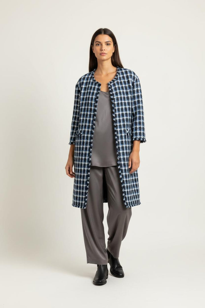 Manteau Long Bleu et Blanc - Taille M/38 de la marque Weill | PARAD97530 - Vendu par Paradigme - Image 1