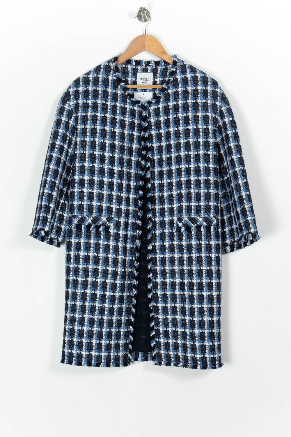 Manteau Long Bleu et Blanc - Taille M/38 de la marque Weill | PARAD97530 - Vendu par Paradigme - Image 2