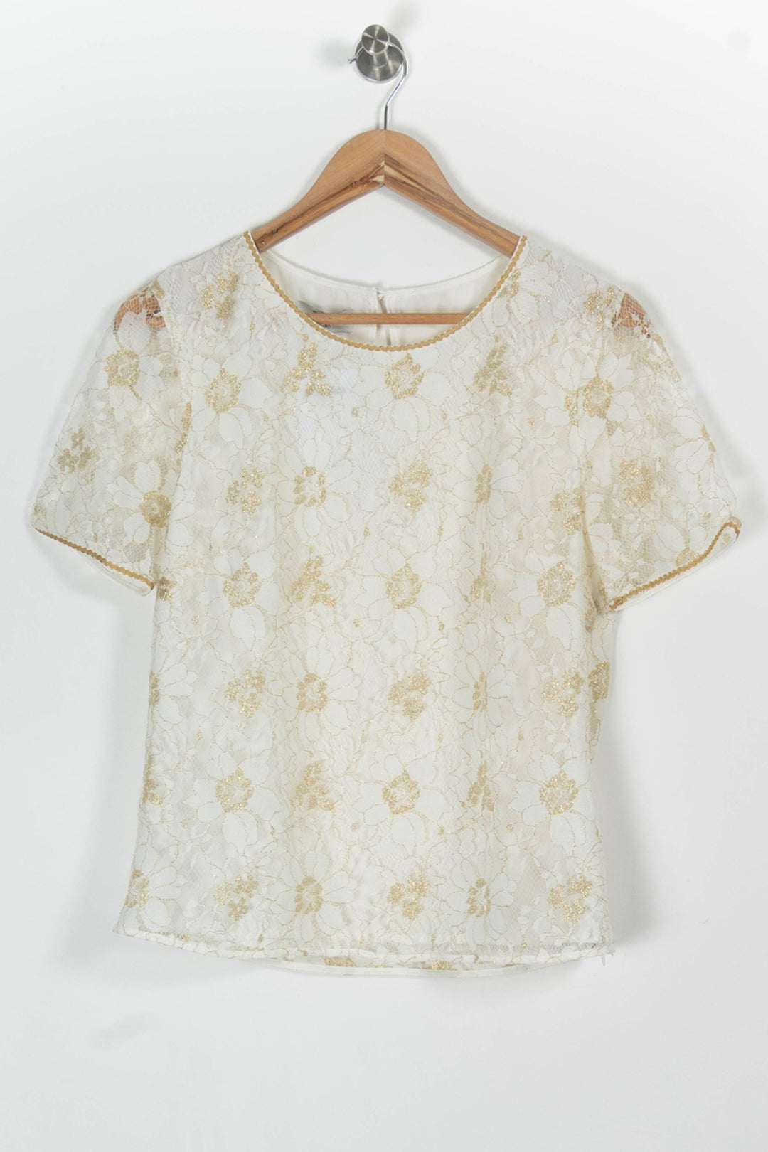 Blouse Blanche et Dorée - Taille L/40 de la marque Weill | PARAD97533 - Vendu par Paradigme - Image 2