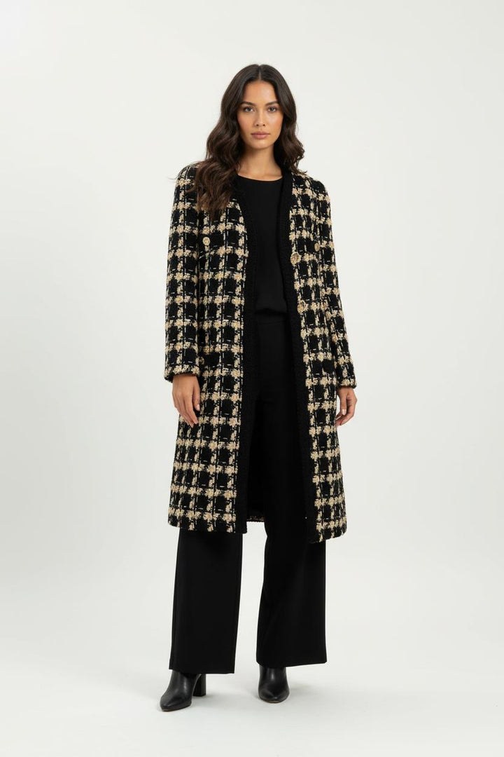 Manteau Long Noir et Beige - Taille M/38 de la marque Weill | PARAD97535 - Vendu par Paradigme - Image 1