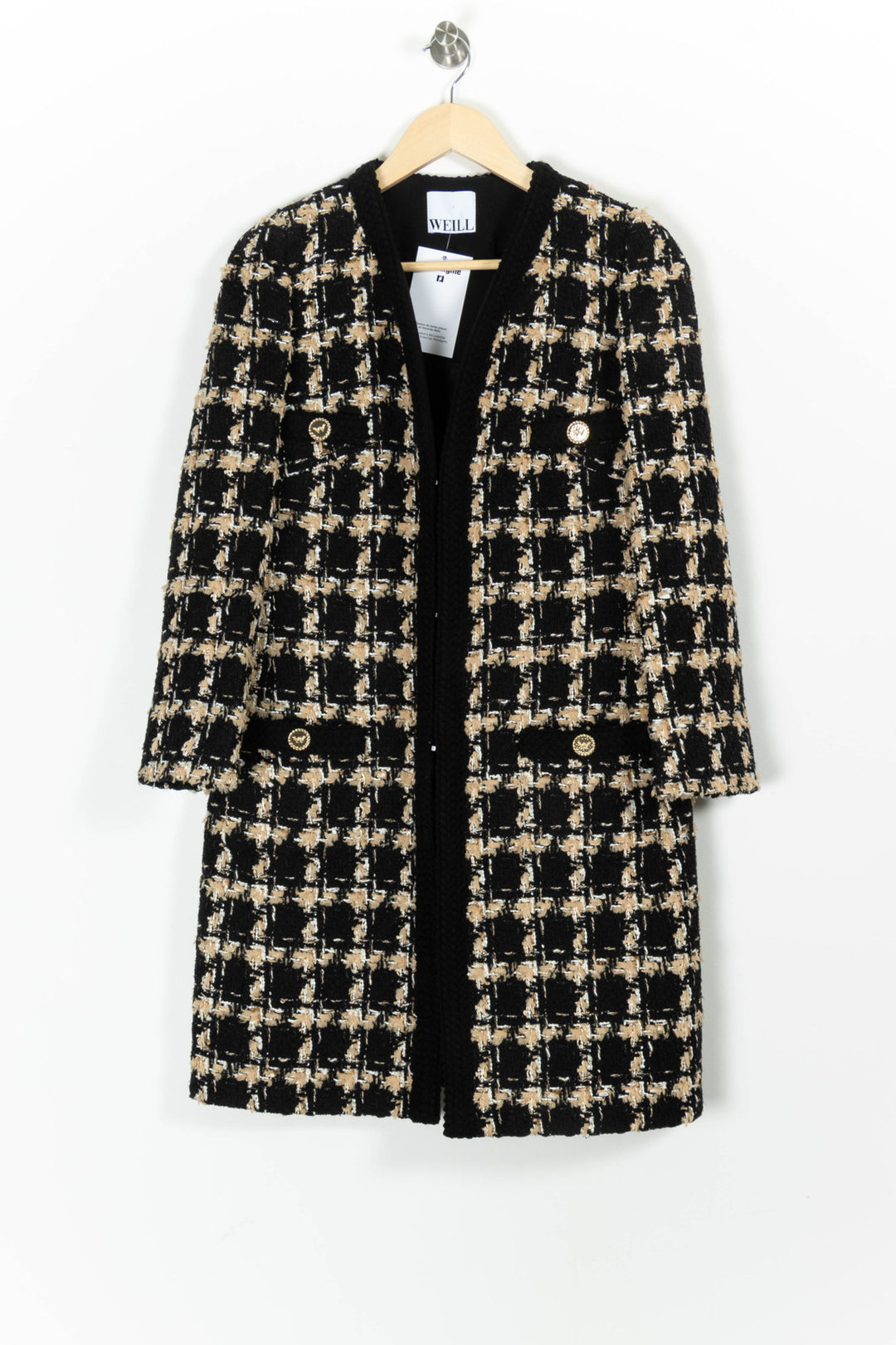 Manteau Long Noir et Beige - Taille M/38 de la marque Weill | PARAD97535 - Vendu par Paradigme - Image 2