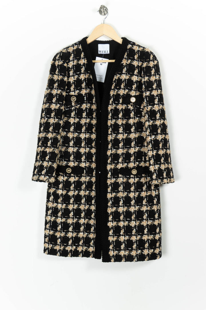 Manteau Long Noir et Beige - Taille M/38 de la marque Weill | PARAD97535 - Vendu par Paradigme - Image 2