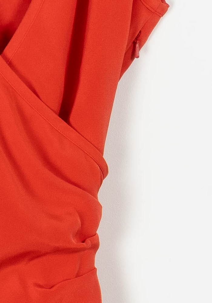 Robe Croisée Orange - Taille L/40 de la marque Paul & Joe | PARAD97545 - Vendu par Paradigme - Image 3