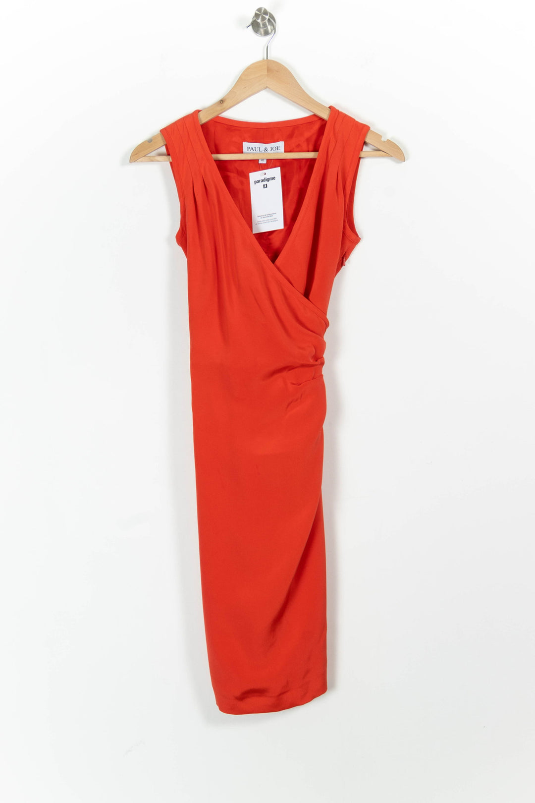 Robe Croisée Orange - Taille L/40 de la marque Paul & Joe | PARAD97545 - Vendu par Paradigme - Image 2
