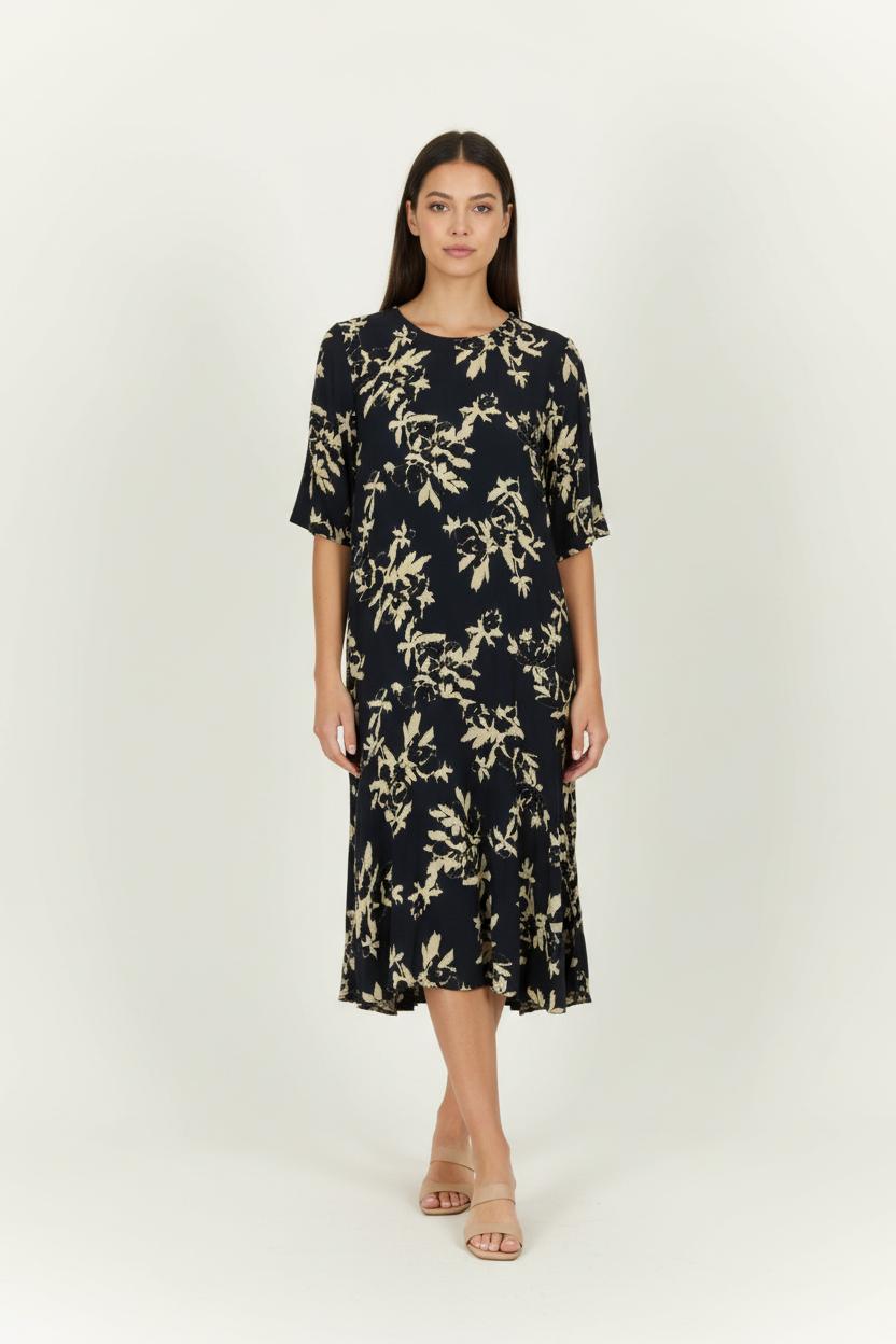 Robe Midi Bleu et Beige - Taille XS/34 de la marque Ganni | PARAD97548 - Vendu par Paradigme - Image 1